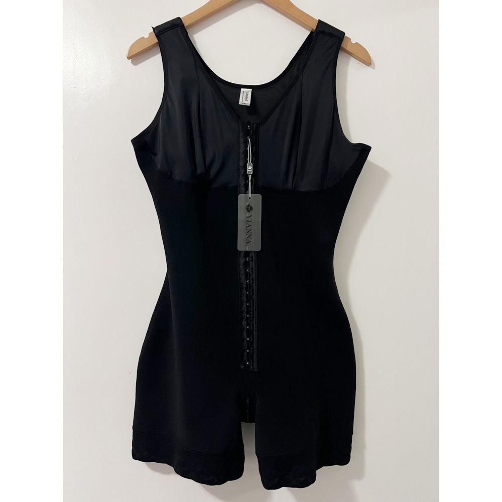 YIANNA Women Black Full Body Shaper Faja Shapewear Bodysuit XXL NWT